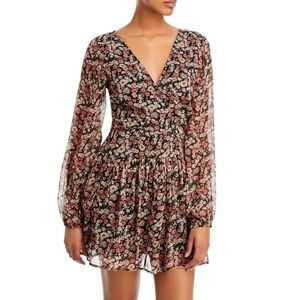 Bardot Cutout Frill Ditsy Floral Mini Dress Size XL/10